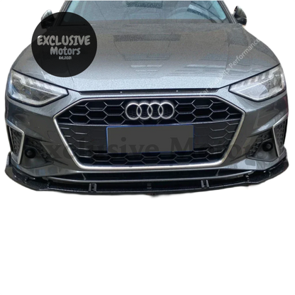 Front Bumper Lip Spoiler Splitter for Audi A4 S4 B9 B9.5 (2019-2023)