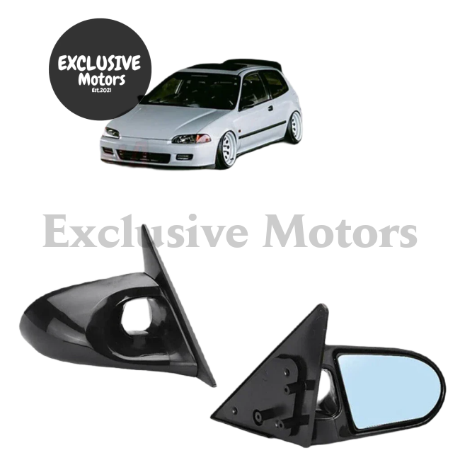 Ganador Style Mirrors for Mitsubishi Lancer Evolution 1-3 with Blue Glass