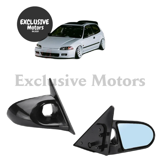 Ganador Style Mirrors for Mitsubishi Lancer Evolution 1-3 with Blue Glass