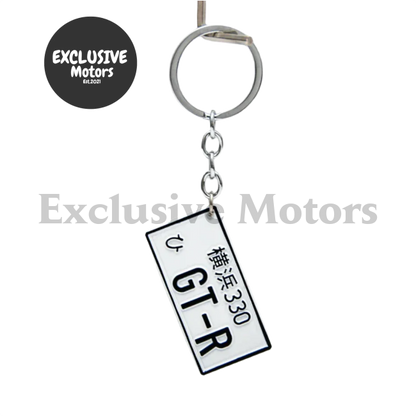 JDM Car Numbers Metal Key Chain Ring - Japan License Plate Keychain