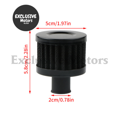 Universal 12mm Car Air Filter for Cold Air Intake - High Flow Mini Breather