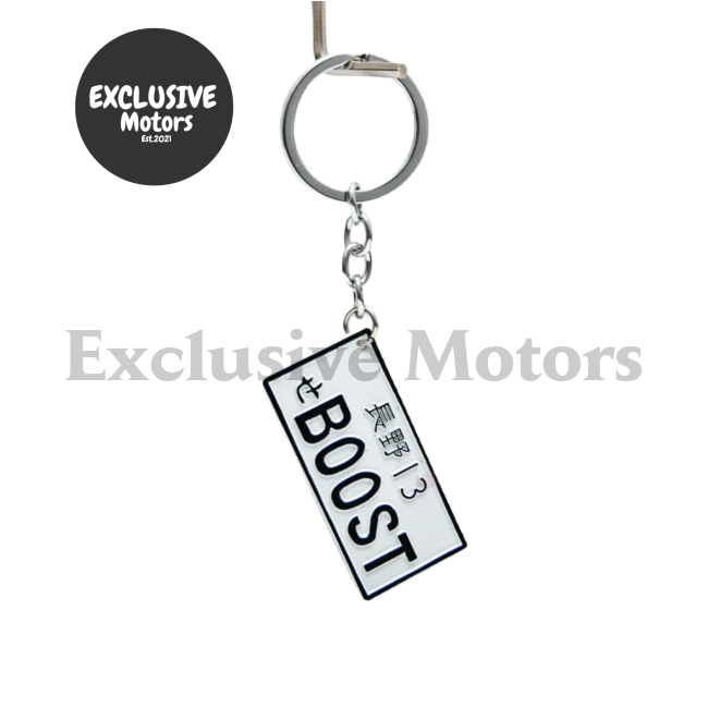 JDM Car Numbers Metal Key Chain Ring - Japan License Plate Keychain