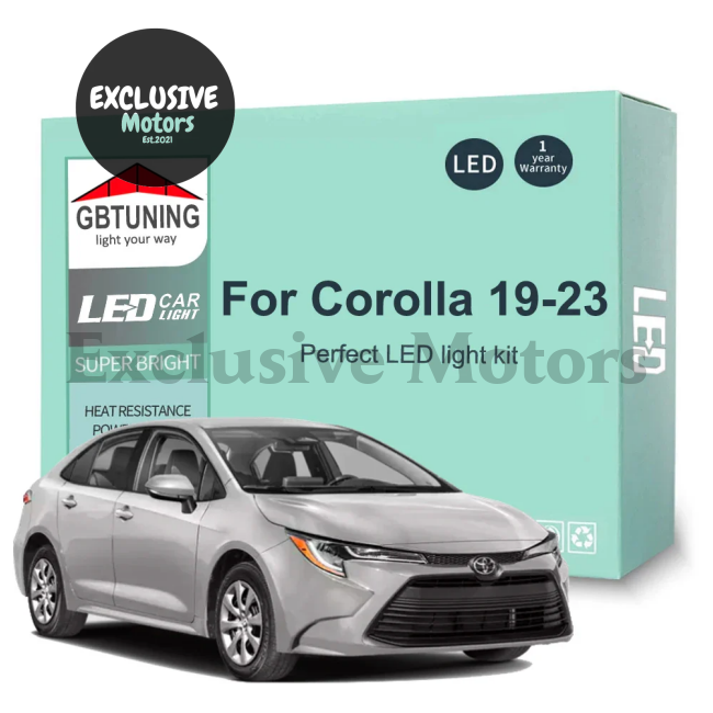 11Pcs LED Interior Light Bulb Kit for Toyota Corolla (2019-2023)