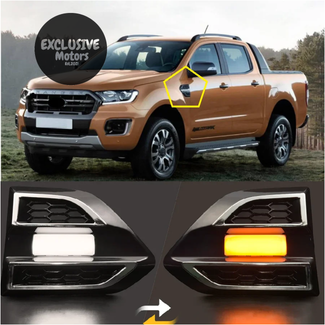 Fender Vent Cover with LED Turn Signal Lights for Ford Ranger T7/T8 (2016-2021)