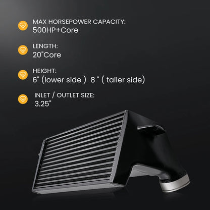 Front Mount Intercooler Turbo Engines For BMW 1M E82 2011-2013 Bar & Plate   520mm x 200mm x 145mm