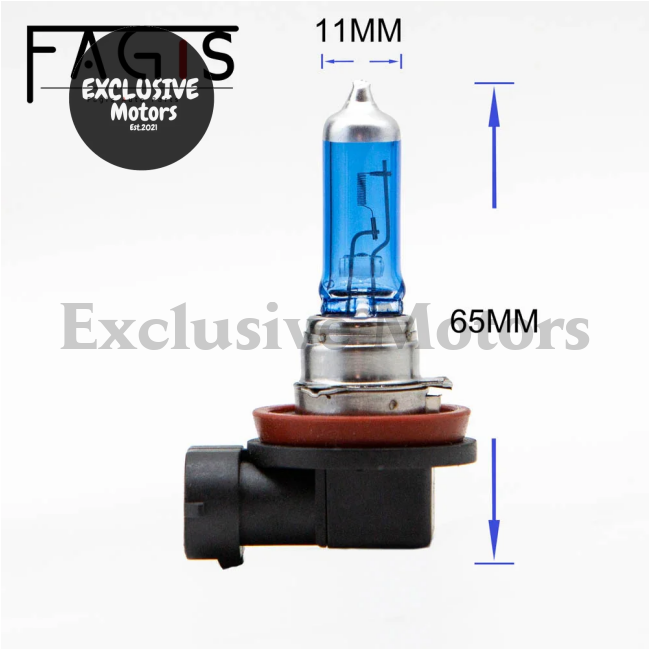 2 PCS H16 12V 19W PGJ19-3 Blue Super White Halogen Bulb - 4800K Car Fog Lamps