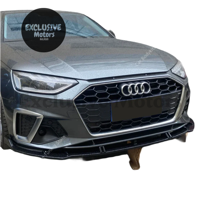 Front Bumper Lip Spoiler Splitter for Audi A4 S4 B9 B9.5 (2019-2023)