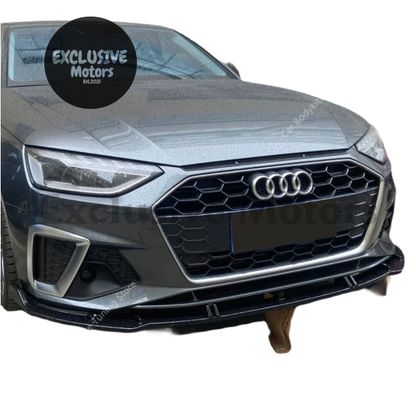 Front Bumper Lip Spoiler Splitter for Audi A4 S4 B9 B9.5 (2019-2023)