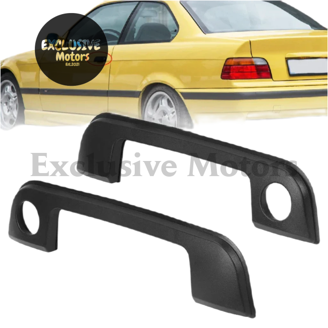 4-Piece Black Door Handle Kit Covers for BMW E36, E34, E32