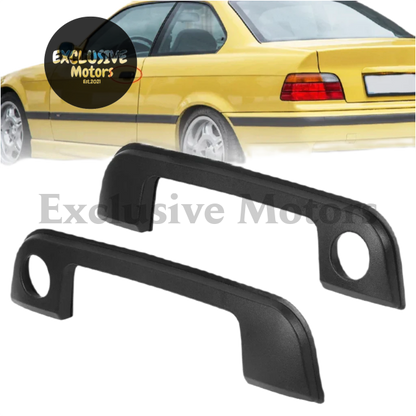 4-Piece Black Door Handle Kit Covers for BMW E36, E34, E32