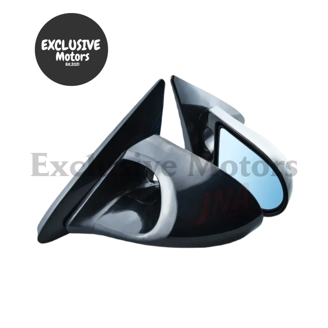 Ganador Style Mirrors for Mitsubishi Lancer Evolution 1-3 with Blue Glass