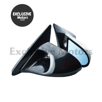 Ganador Style Mirrors for Mitsubishi Lancer Evolution 1-3 with Blue Glass