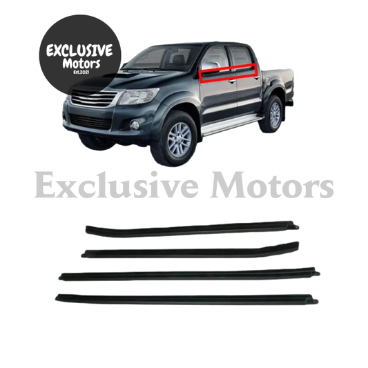 4-Piece Outside Window Glass Rubber Seals for Toyota Hilux (2005-2014)