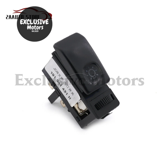 Black Headlight Fog Light Control Switch for Golf MK2, Jetta II (8-Pin)