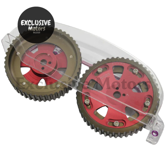 Cam Gear Pulleys + Cam Cover for Mitsubishi VR-4, Lancer Evo 4G63 (1987-1992)