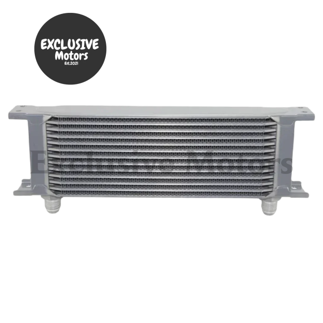 13 Row 8AN Universal Engine & Transmission Oil Cooler (Black/Silver)