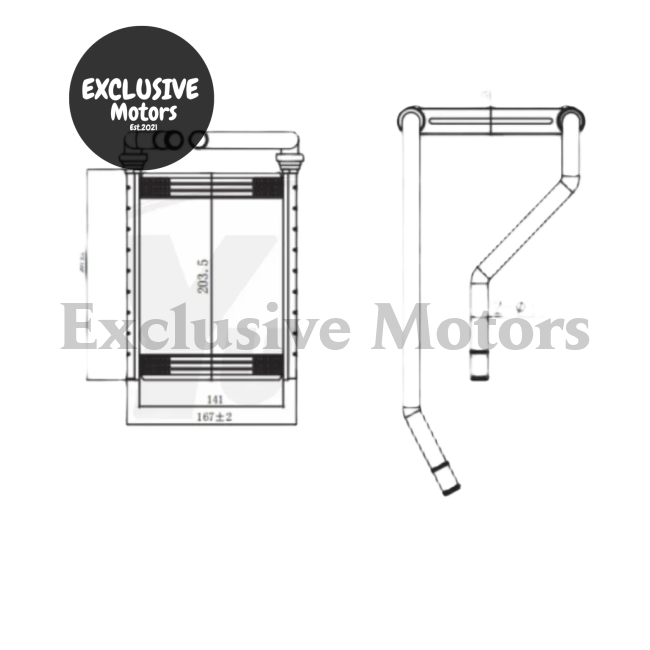 Aluminum Heater Core for Toyota Yaris 2008+