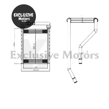 Aluminum Heater Core for Toyota Yaris 2008+