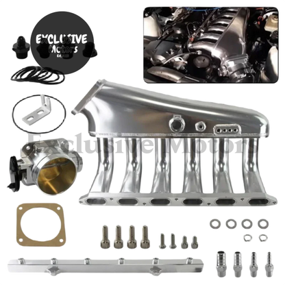 Billet Intake Manifold w/ Fuel Rail + Throttle Body for BMW E36 E46 325i 328i