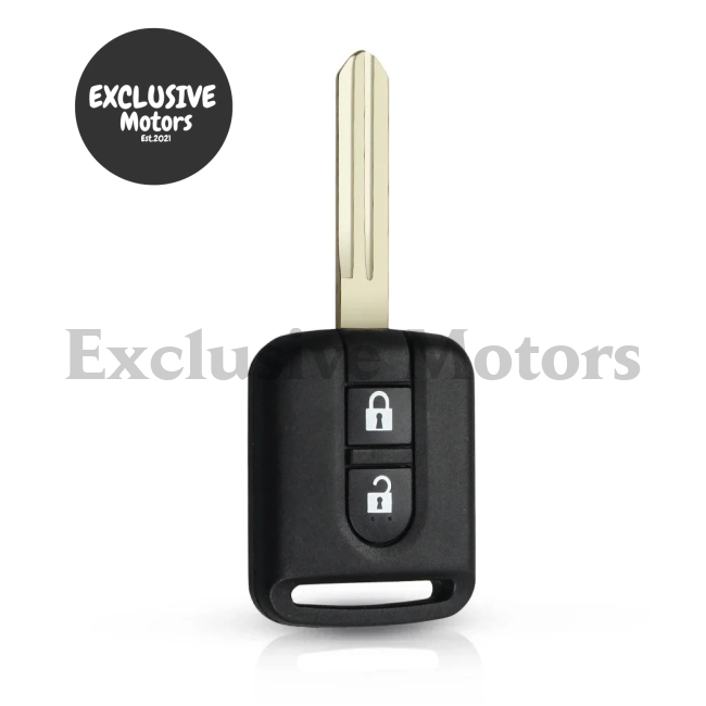 2-Button Car Key for Nissan Navara, NV200, Patrol Y61 (2002-2016)