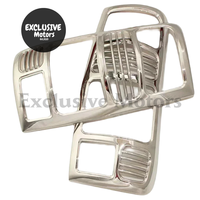 ABS Chrome Tail Light Cover Trims for Toyota Land Cruiser Prado LC80/FJ80 (1990-1998)