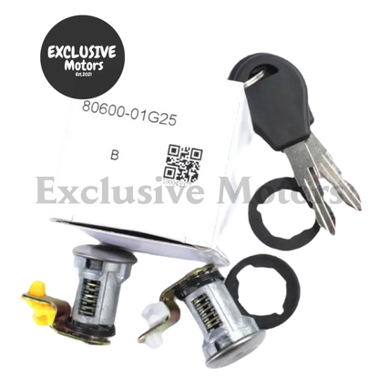 Door Lock Set with 2 Keys for Nissan D21 Pickup & Pathfinder (1987-1991)