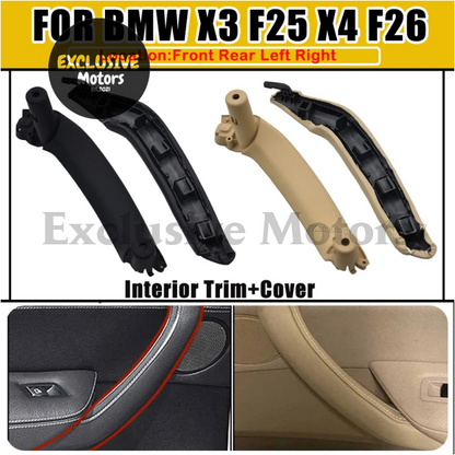 Interior Door Pull Handle with Leather Cover Trim for BMW X3, X4 (2010-2016)