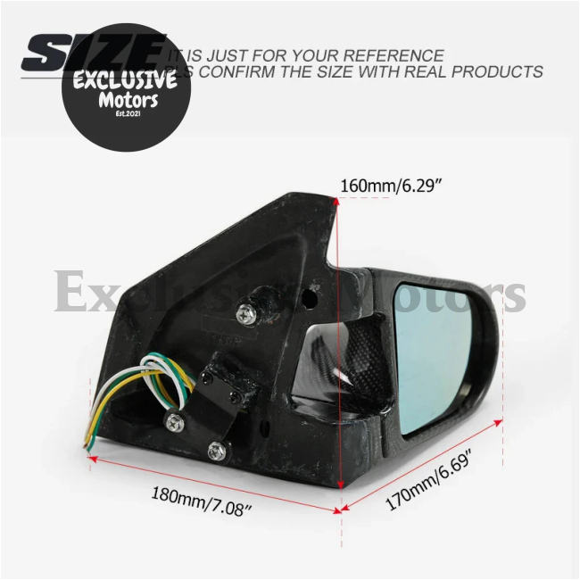 Ganador Style Side Mirrors for Mitsubishi Lancer Evolution VII, VIII, IX CT9A