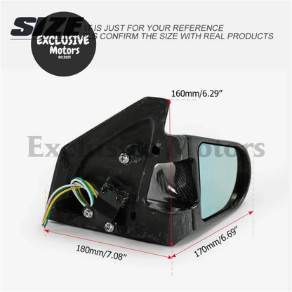 Ganador Style Side Mirrors for Mitsubishi Lancer Evolution VII, VIII, IX CT9A