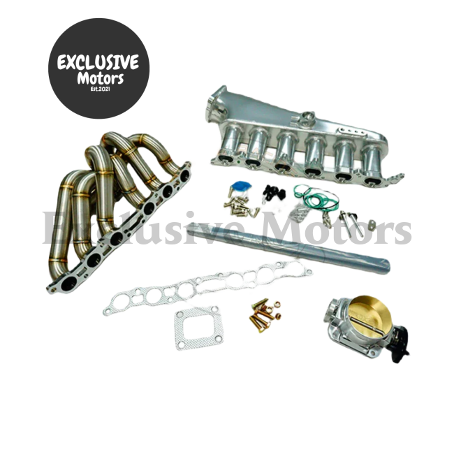 Billet Intake Manifold w 90mm Throttle Body & 6-Injector Rail forToyota 2JZ-GE