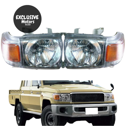 Headlights x 2 for Toyota Land Cruiser LC70/LC76 (2007-2015)