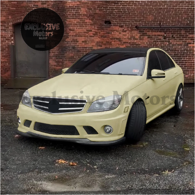 Front Bumper Lip Spoiler for Mercedes-Benz C-Class W204 C63 AMG (2007-2010)