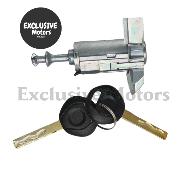 Driver Door Lock Assembly with Key Cylinder Barrel w 2 Keys for BMW X5 E53