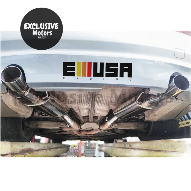 Ss Exhaust Muffler wTips for 2007-2013 BMW E90/E92/E93 335IS (N54/N55 Engines)