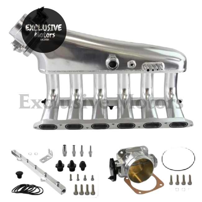 Billet Intake Manifold w/ Fuel Rail + Throttle Body for BMW E36 E46 325i 328i