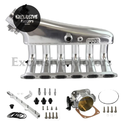 Billet Intake Manifold w/ Fuel Rail + Throttle Body for BMW E36 E46 325i 328i