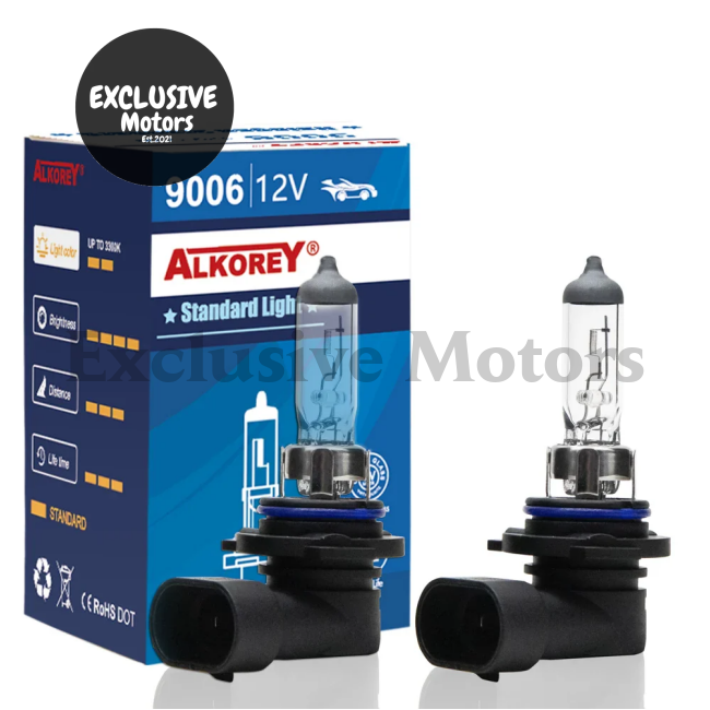 2PCS HB4 9006 12V 55W Headlight Bulbs - Warm White 3350K