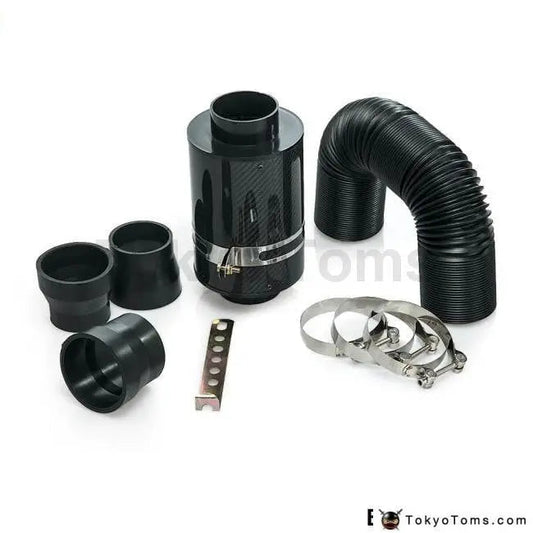 Universal Cold Feed Induction Kit & Carbon Fibre Air Intake Filter Box Without Fan For BMW Mini Cooper S R53 - Tokyo Tom's
