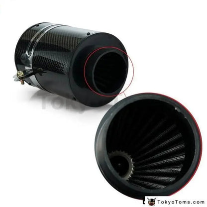 Universal Cold Feed Induction Kit & Carbon Fibre Air Intake Filter Box Without Fan For BMW Mini Cooper S R53 - Tokyo Tom's