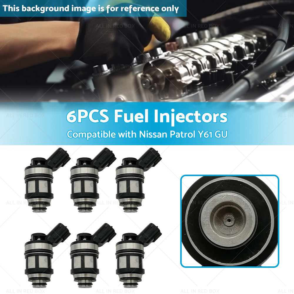6PCS Fuel Injectors Suitable for Nissan Patrol GU Y61 4. 5L 1997-2001 16600-38Y10-2