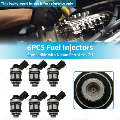 6PCS Fuel Injectors Suitable for Nissan Patrol GU Y61 4. 5L 1997-2001 16600-38Y10-2