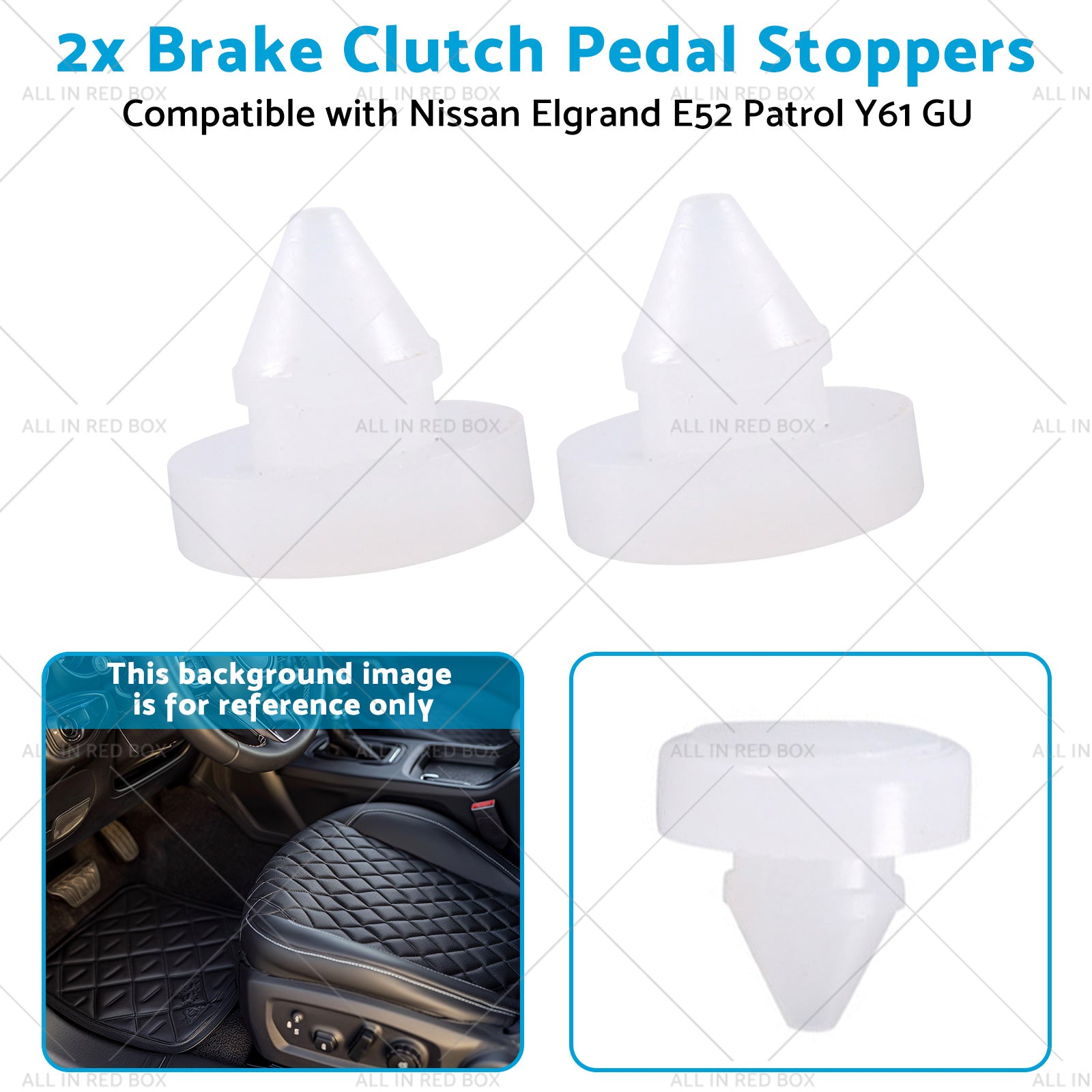 2x Brake Clutch Pedal Stoppers Suitable for Patrol Y61 GU Nissan Elgrand E52-3