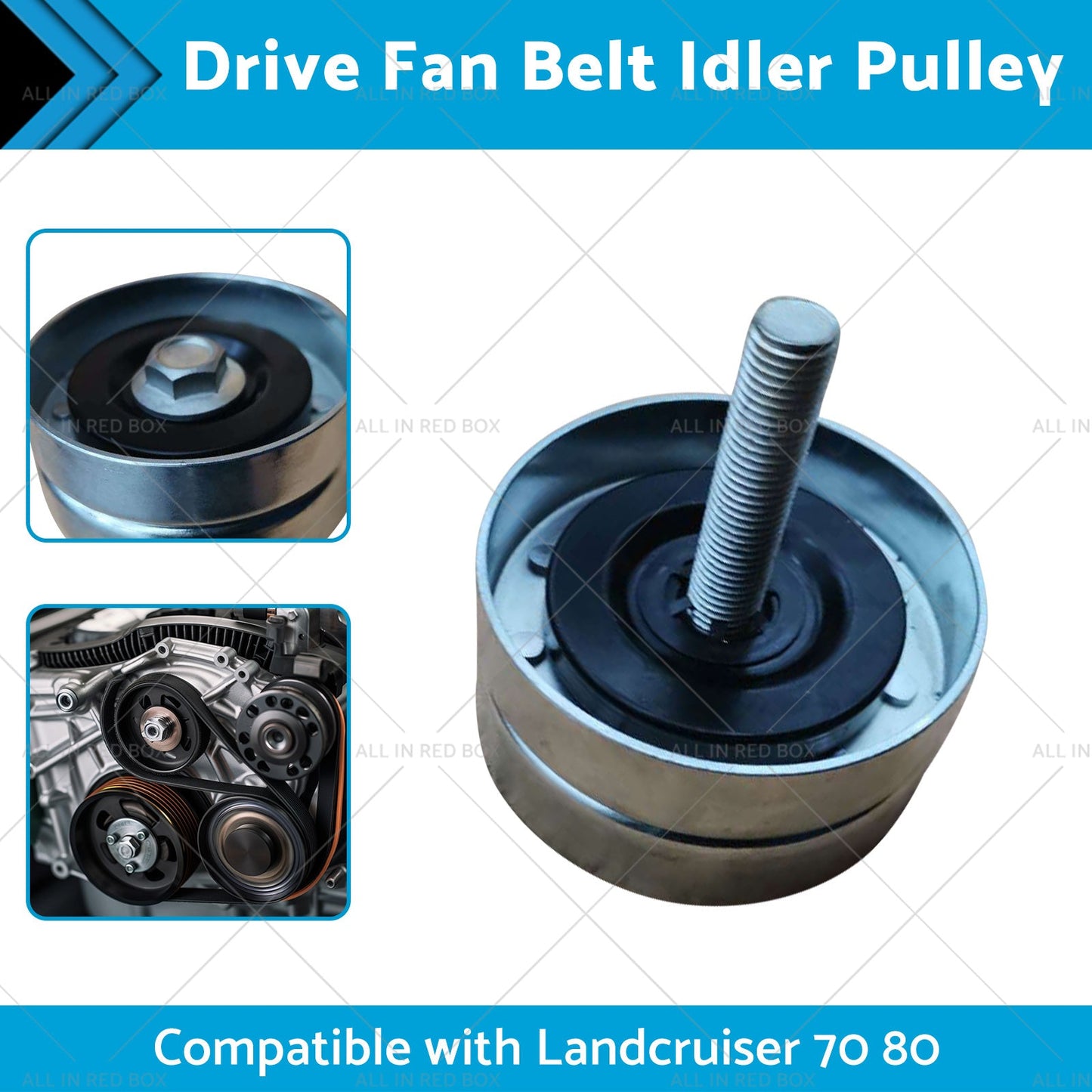 Drive Fan Belt Idler Pulley Suitable for Toyota Landcruiser 70 80 100 1FZ 4. 5L-1