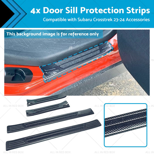 Door Sill Strips for Subaru Crosstrek 2023-2024 4PCS Protection Accessories