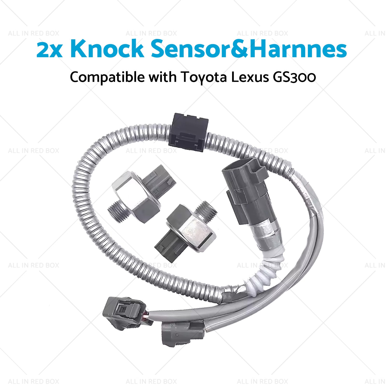 89615-12090 2x Knock Sensor and Harnnes Suitable for Toyota Lexus GS300 3. 0L 4Runner-3
