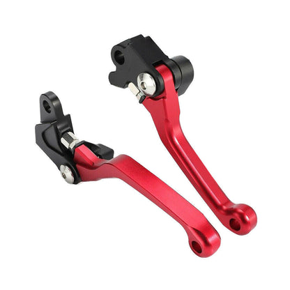CNC Pivot Brake Clutch Levers Red Suitable For Honda XR250 / CR125R / CRF450R / CR500-3