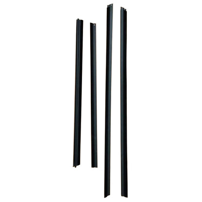 4Pcs Door Seal Weatherstrip Kit Black Rubber Suitable For Honda Jazz 2008-2013-2