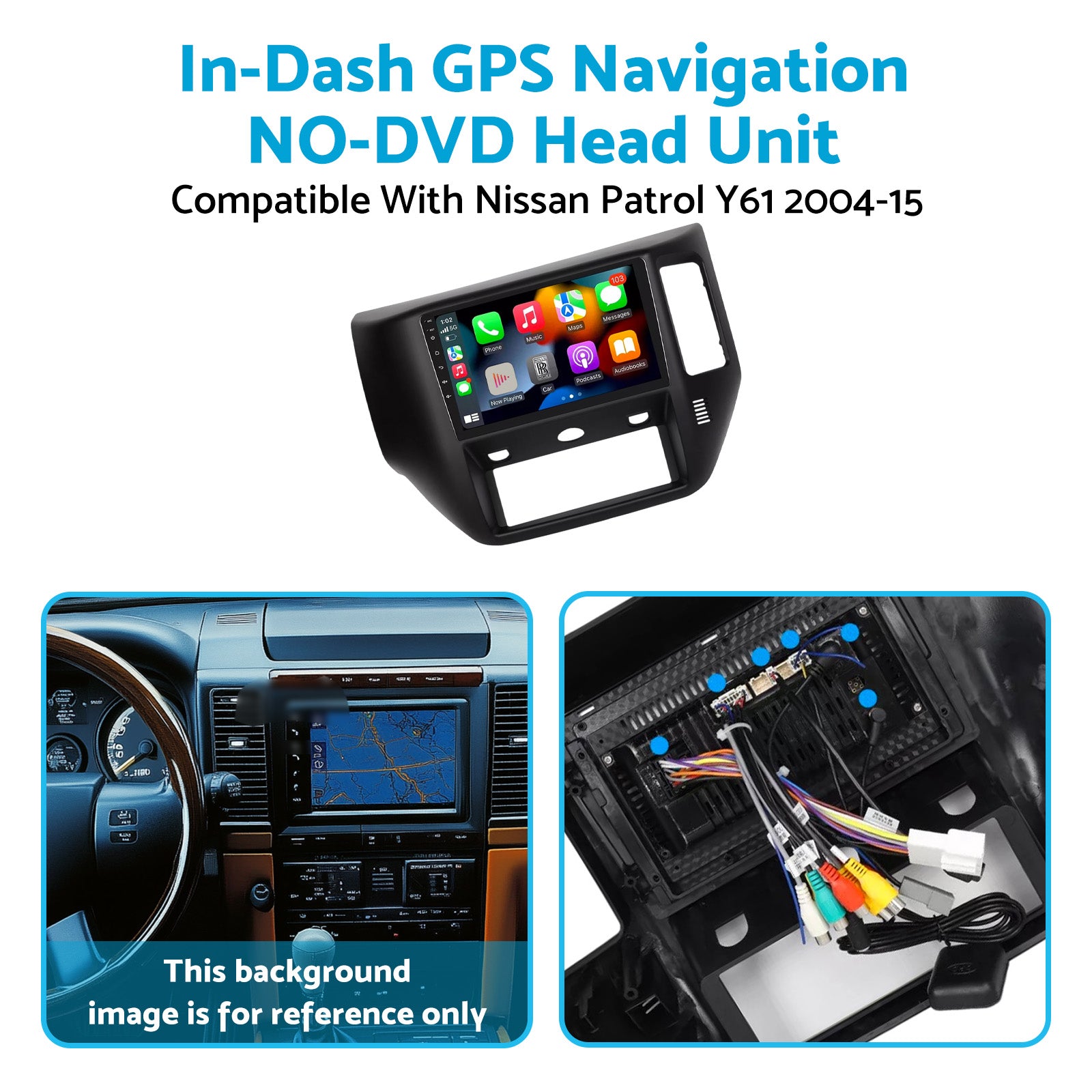 9in 2.5D Capacitive Screen Head Unit Suitable For Nissan Patrol GU RH Drive Android 13-3