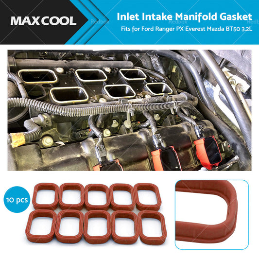 10x Inlet Intake Manifold Gasket Fits for Ford Ranger PX Everest Mazda BT50 3. 2L