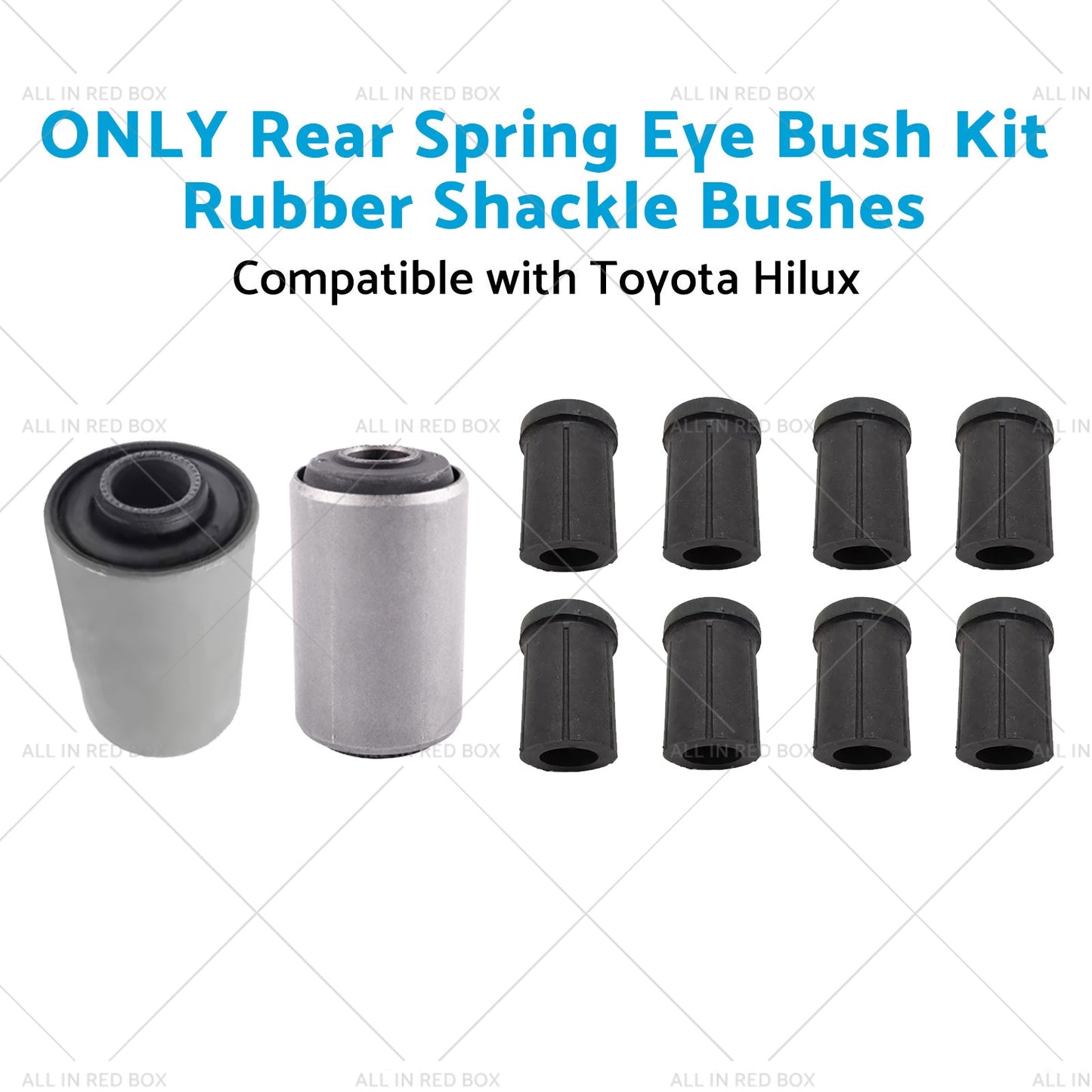 Rear Spring Eye Bush Kit Rubber Shackle Bushes Suitable for 91-04 Toyota Hilux